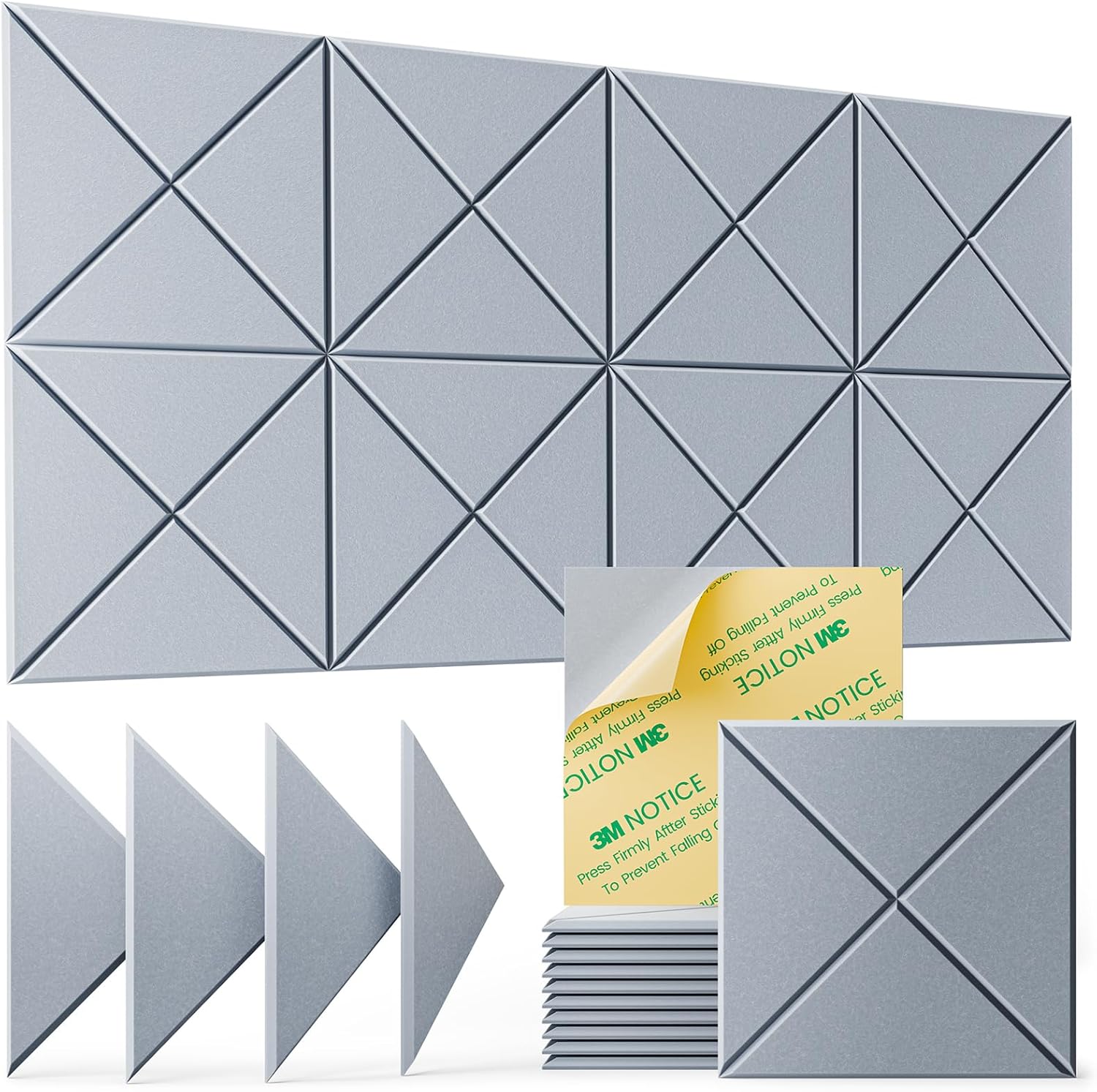 22 Pack Acoustic Panels Sound Absorbing,Sound Proof Foam Panels for Walls,High Density Soundproof Wall Panels Peel and Stick,Self-Adhesive Sound Dampening Panels 12" X 12" X 0.4"-Orange
