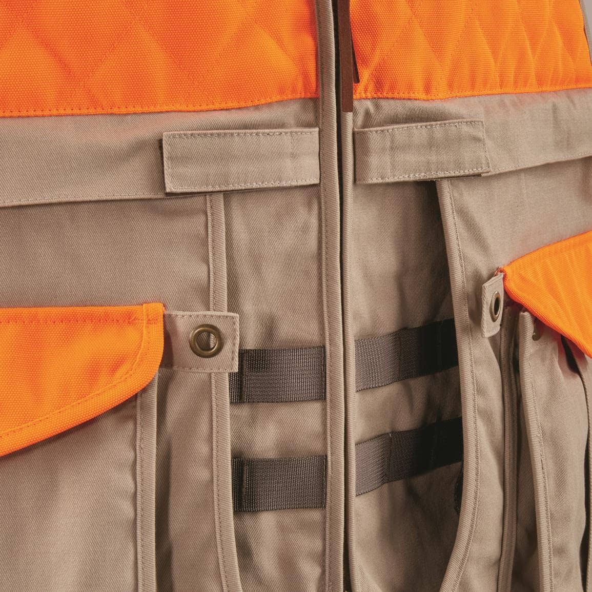 Guide Gear Men's Upland Vest for Bird Hunting, Orange with Back Game Pouch - Image 8