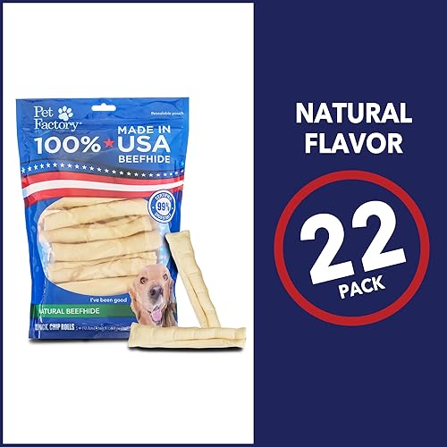 Miniatura 52 de Pet Factory Golosinas masticables para perros 100% fabricadas en Estados Unidos, sabor natural, 8 onzas