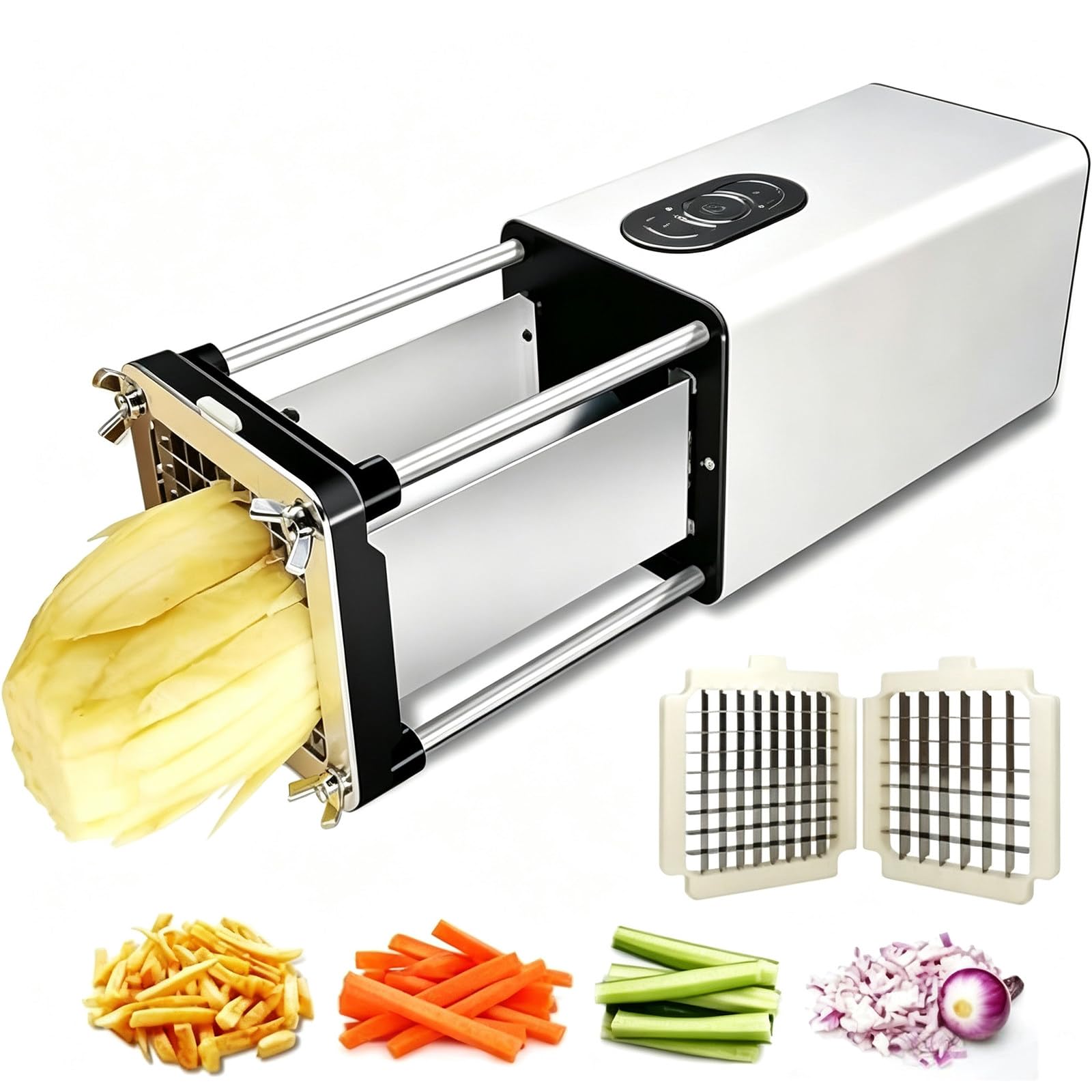Electric Commercial French Fry Cutter & Heavy-Duty Potato Slicer