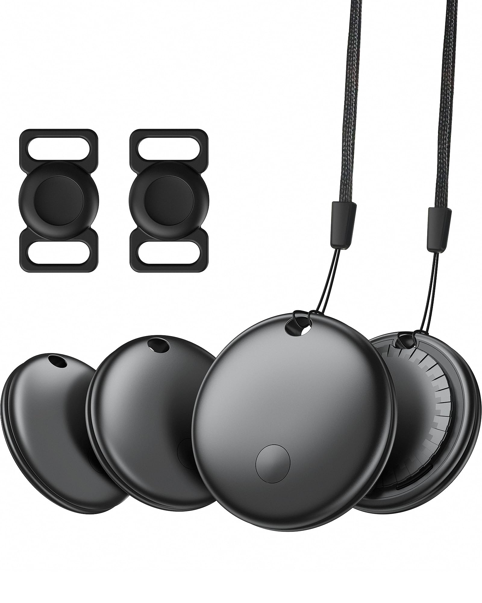 Ekebaotek Compatible with Air Tracker Tags-4 Pack-Smart Bluetooth Tracker Work with Apple Find My (iOS Only),Replaceable Battery Tracking Tags, Item