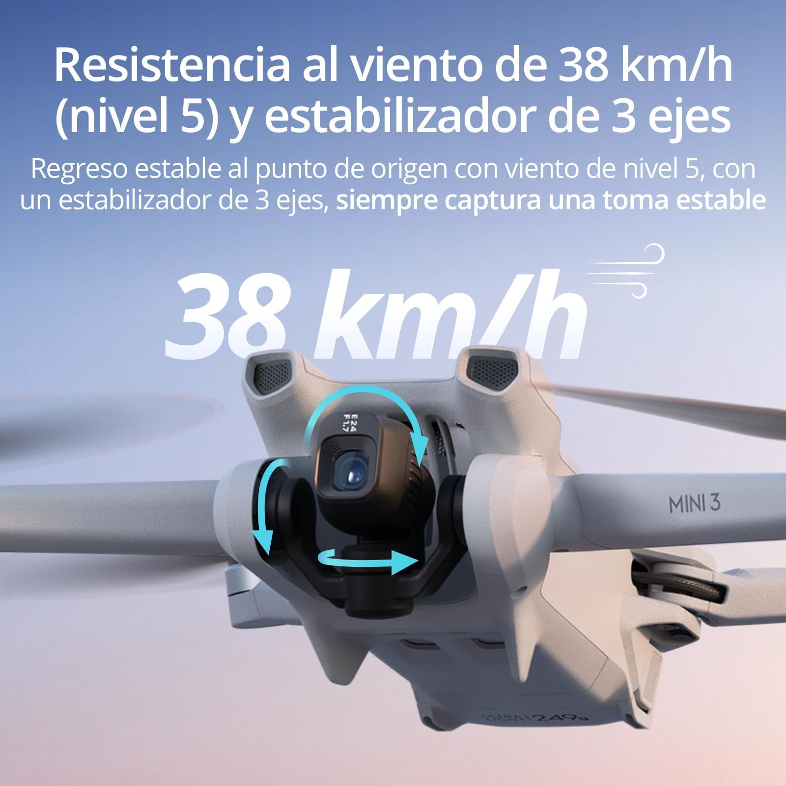 DJI Pack Mini 3 Vuela Más (RC) – Dron Mini con cámara ligero y plegable con vídeo 4K HDR, 38 min de tiempo de vuelo, Grabación vertical y funciones inteligentes, Color Gris
