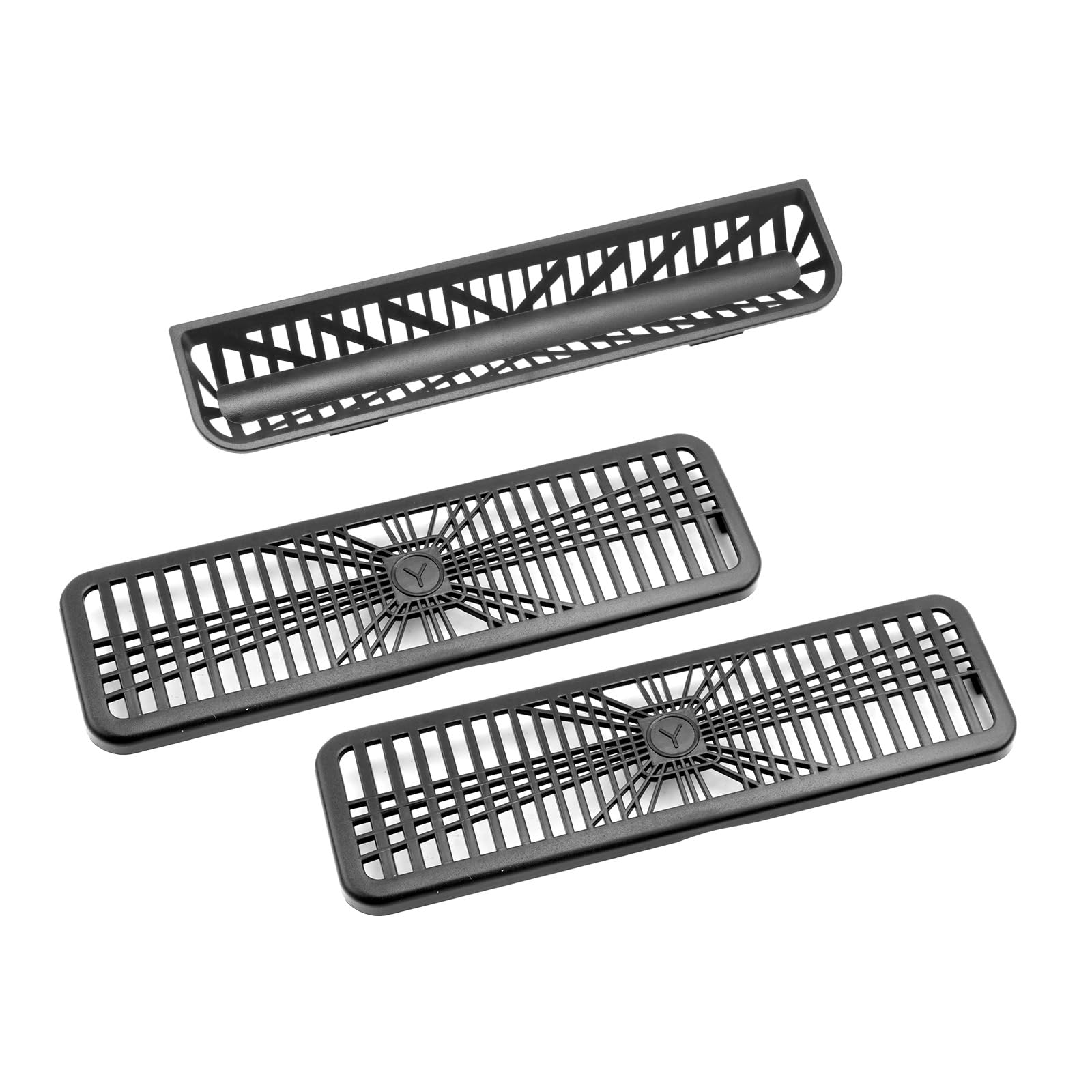 Set di 3 griglie di ventilazione YEE PIN per Tesla Model Y Juniper 2025 2026, protezione per aria condizionata posteriore ed bocchette d'aria sotto il sedile, accessorio Model Y per evitare corpi