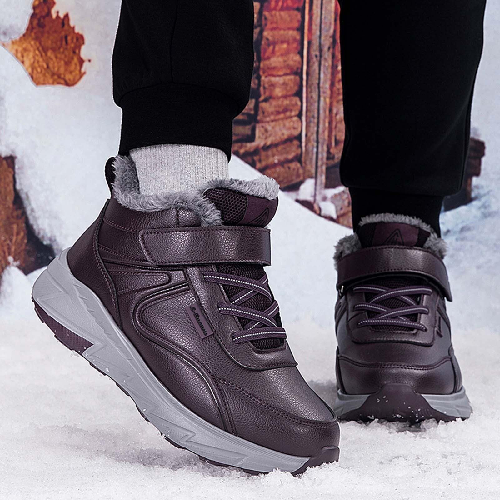 Stivali Pelo Donna 2026 Invernali Caldi Giti, Foderati Spessi, Scarpe Sportive da Passeggio A Punta Antiscivolo