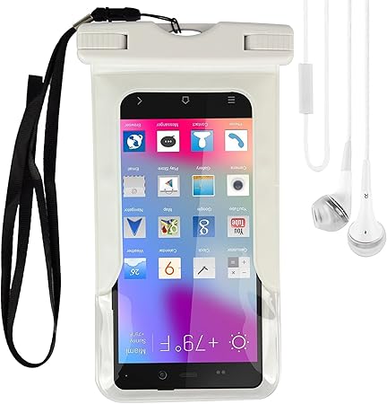 Amazon ユニバーサル防水ケースドライバッグfor Asus Zenfone 4 4 Pro 4自撮り 4自撮りpro 4 Max Pegasus 4 A 3s ライブ 3ズーム Ar 5 5 2インチ5 5インチ5 7 Vangoddyイヤホン ホワイト カメラバッグアクセサリ 通販