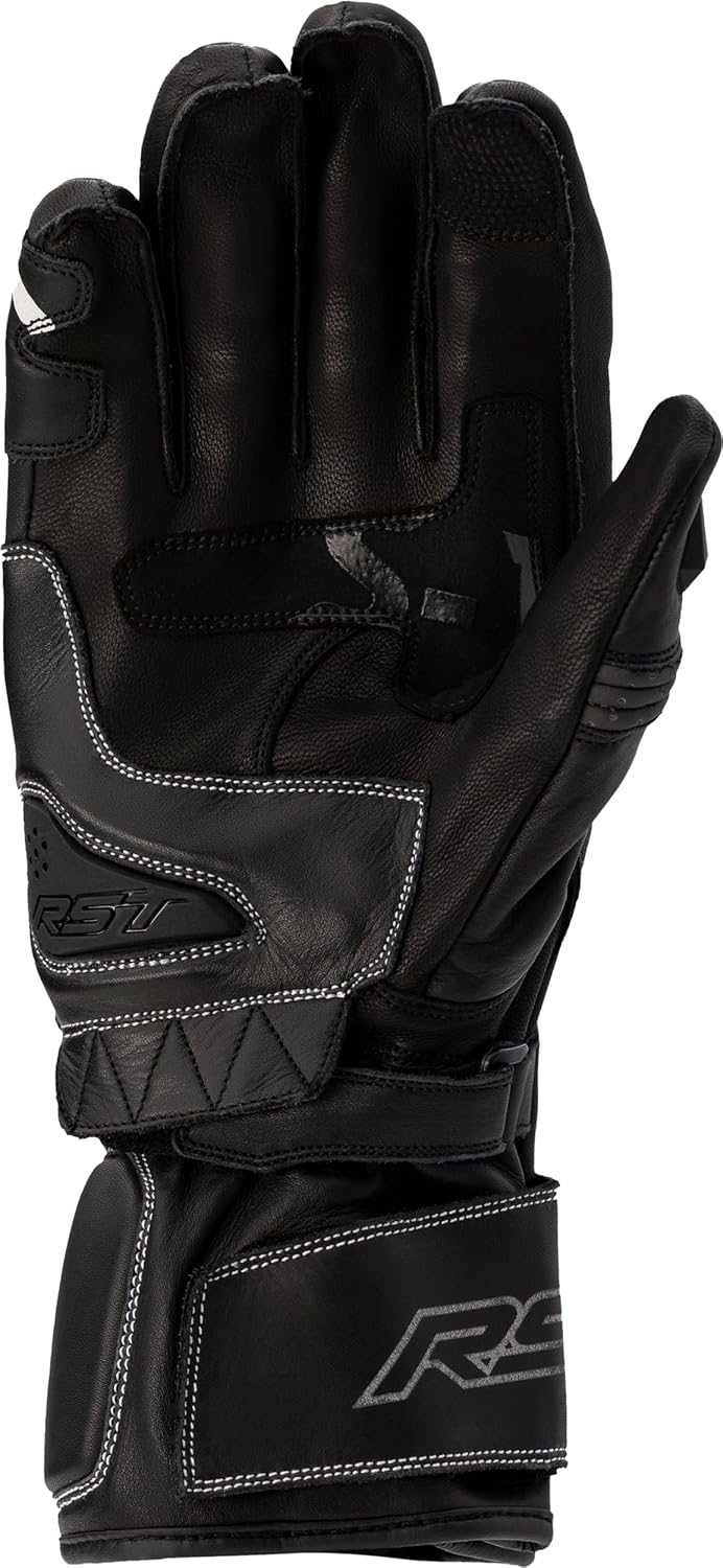 RST Women's S1 CE Motorcycle Glove (Black/White, US 07)