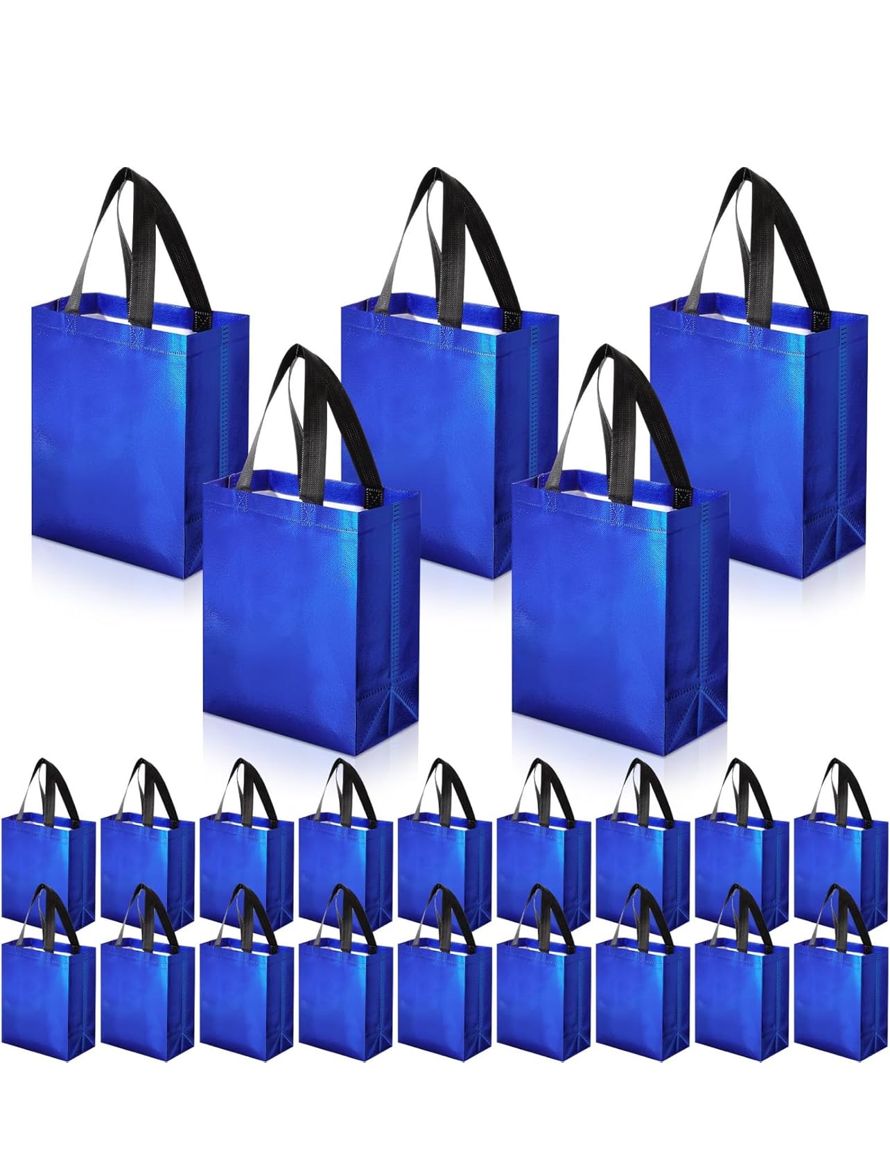Journey joy fabric MATTALIC ROYAL BLUE gifting bags for birthday,wedding,return gifts pack of 12 (size -small -medium) 9x10x4-image-32