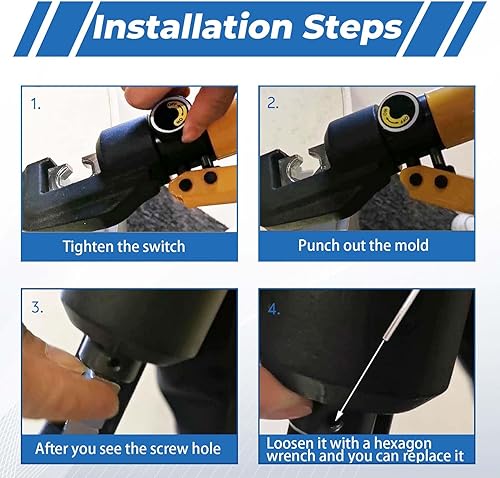 Miniatura 7 de Herramienta que prensa terminal del estirón del cable de alambre hidráulico de 6 toneladas 9 muere