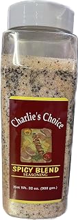 Charlie’s Choice Spicy Blend Seasoning 32 Ounce Best for All Meats (Including grill Sirloin, Ribeye, etc) Beef Pork Chicken Fish 32 OZ