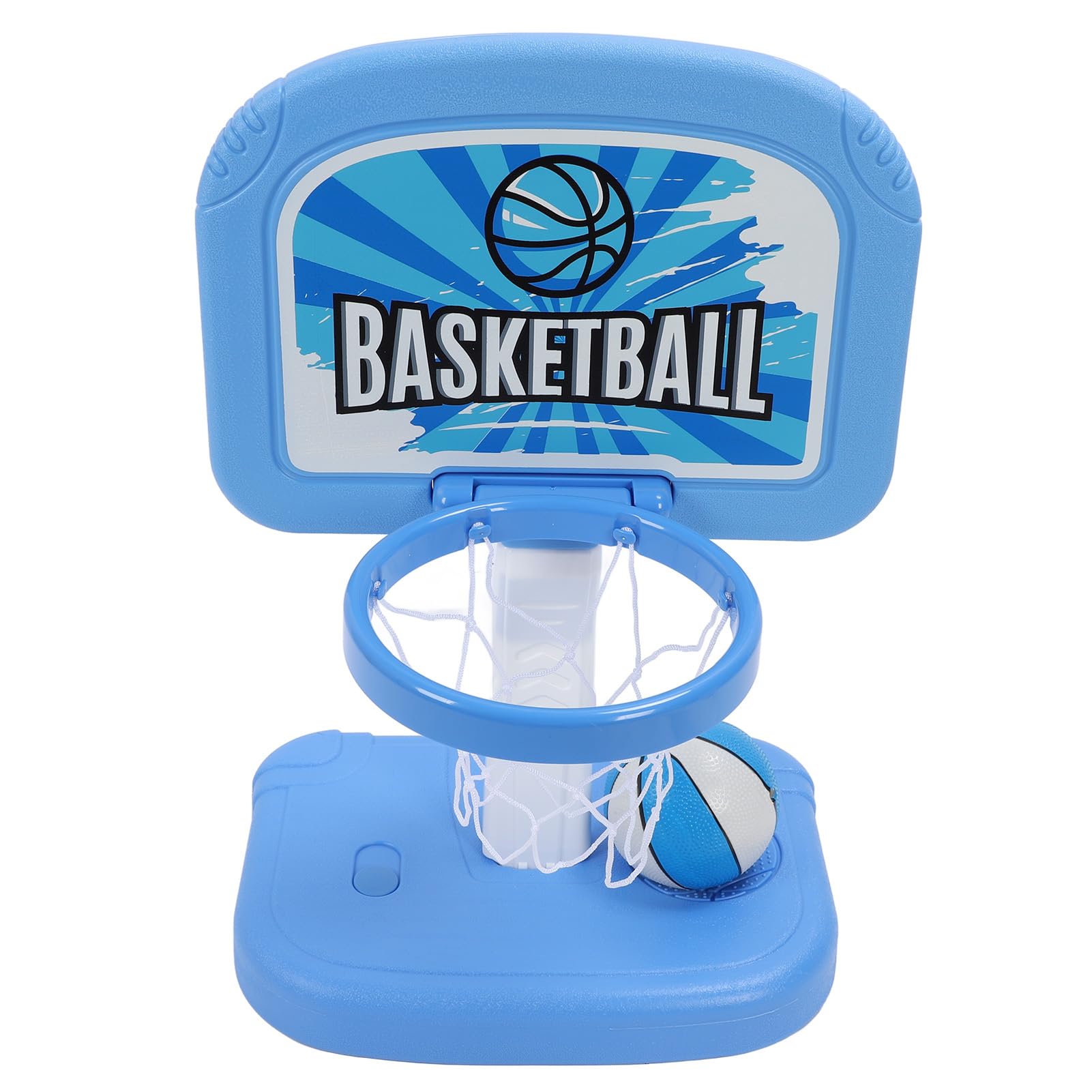 Juego de baloncesto interactivo en la piscina con canasta de baloncesto para piscina, altura ajustable para interior y exterior, incluye 2 bombas de pelota