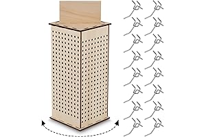 Revolving Pegboard Display: Premium Jewelry Organizer with Pegboard Hooks