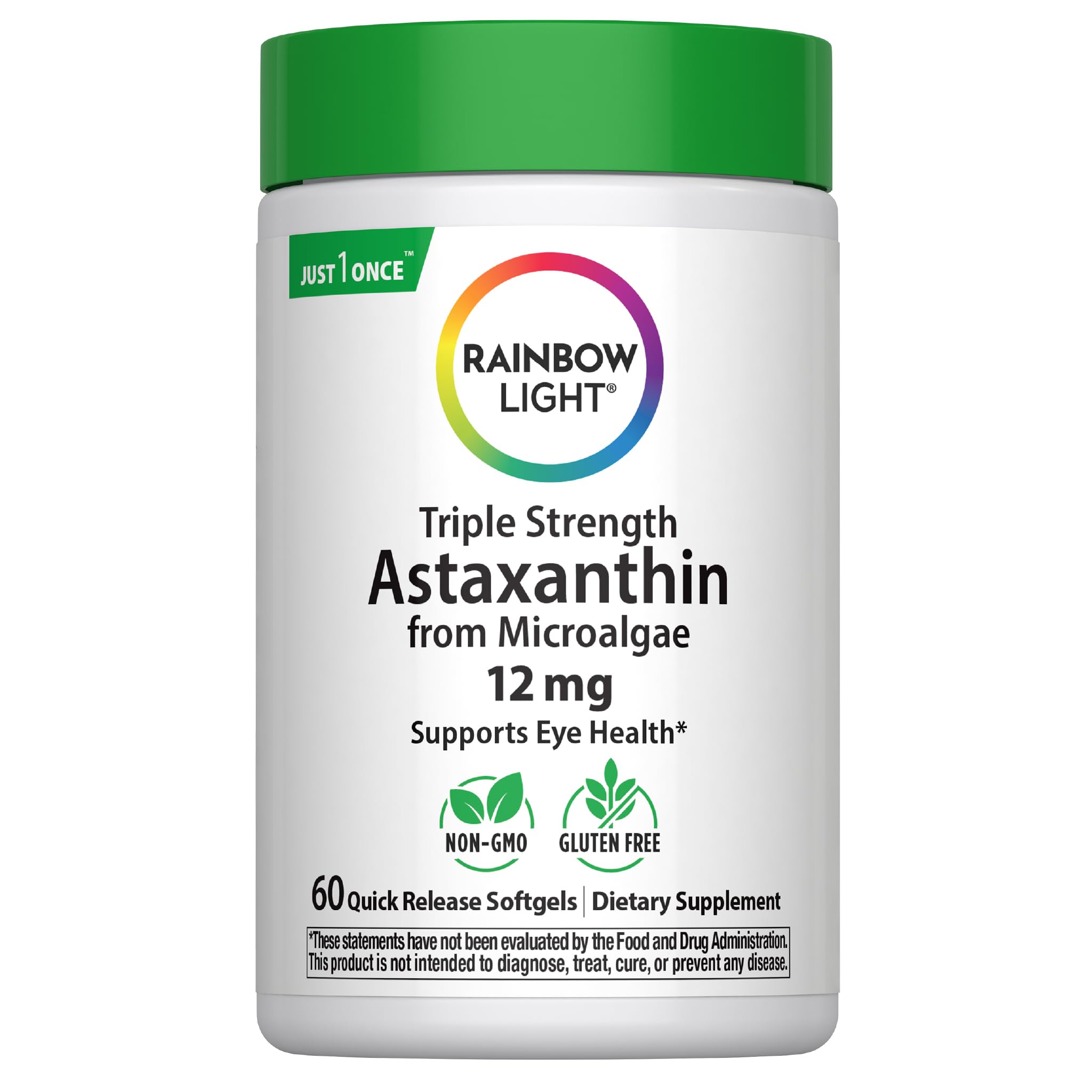 Rainbow Light Astaxanthin 12mg Supplement | 60 Softgels