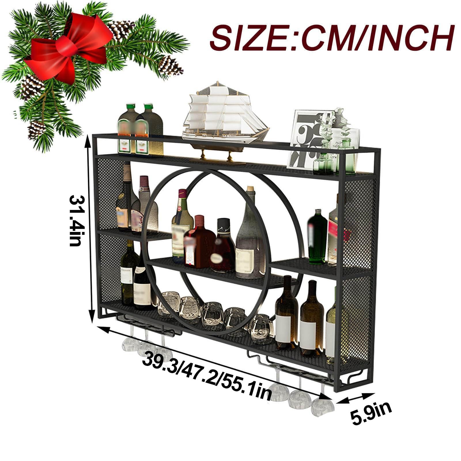 Stojak na butelki wina, nowoczesny, okrągły, montowany na ścianie, stojak na wino o dużej pojemności, do kuchni, salonu, baru, przechowywania butelek, stylowy żelazny stojak ekspozycyjny