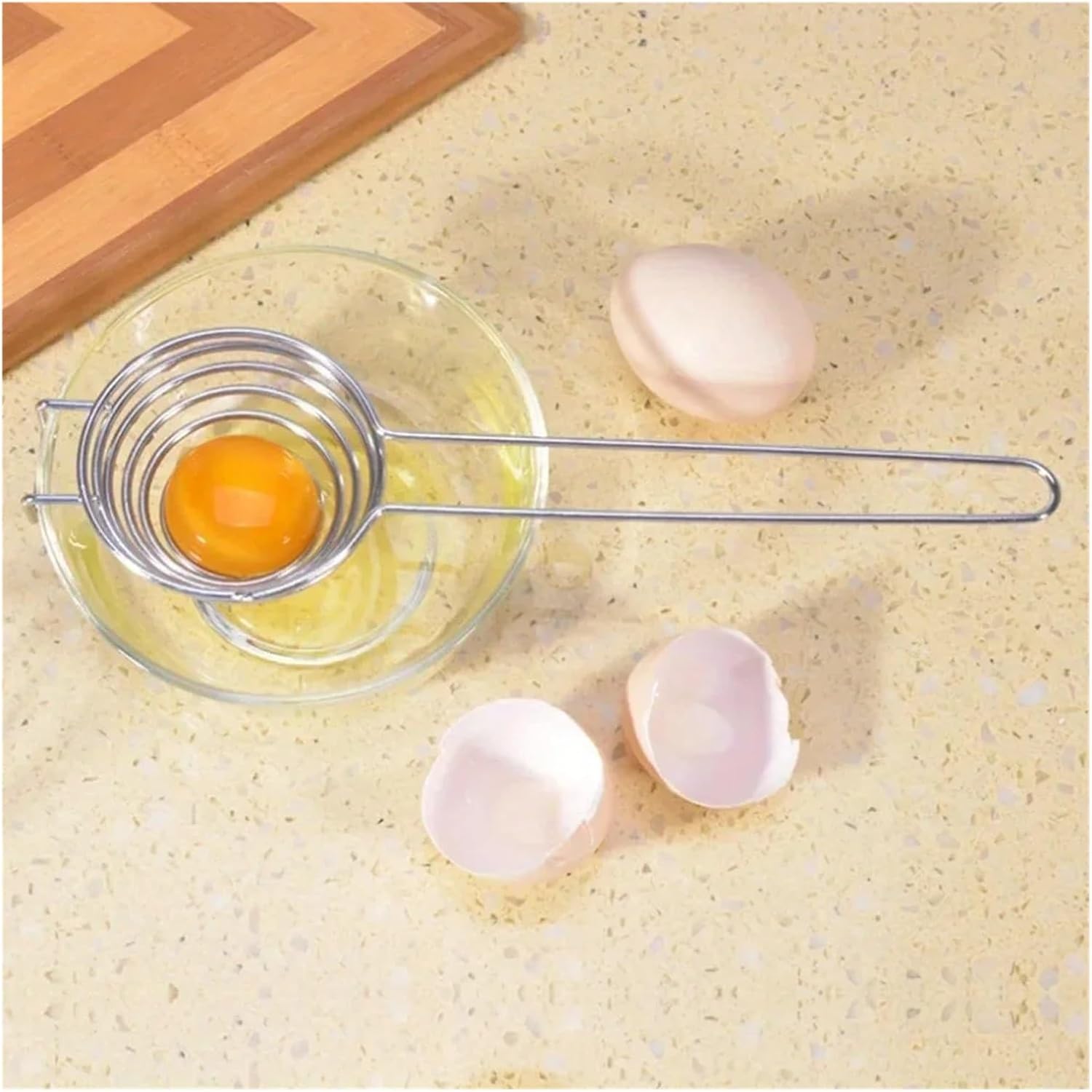 1 Pcs Egg White Steel Separator Yolk Remover Divider with Length