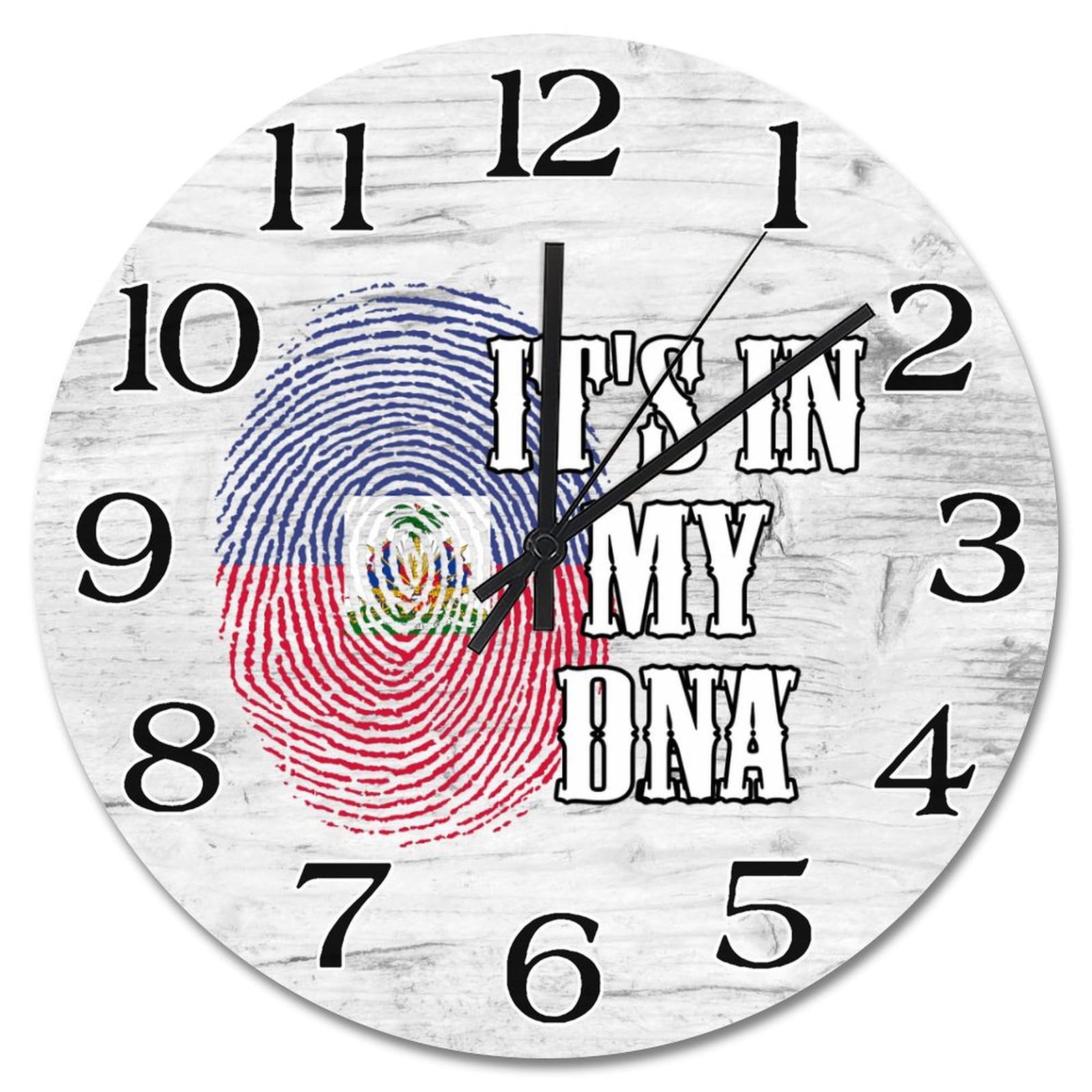 Horloge murale drapeau Haïti silencieuse contre le bruit du tic-tac