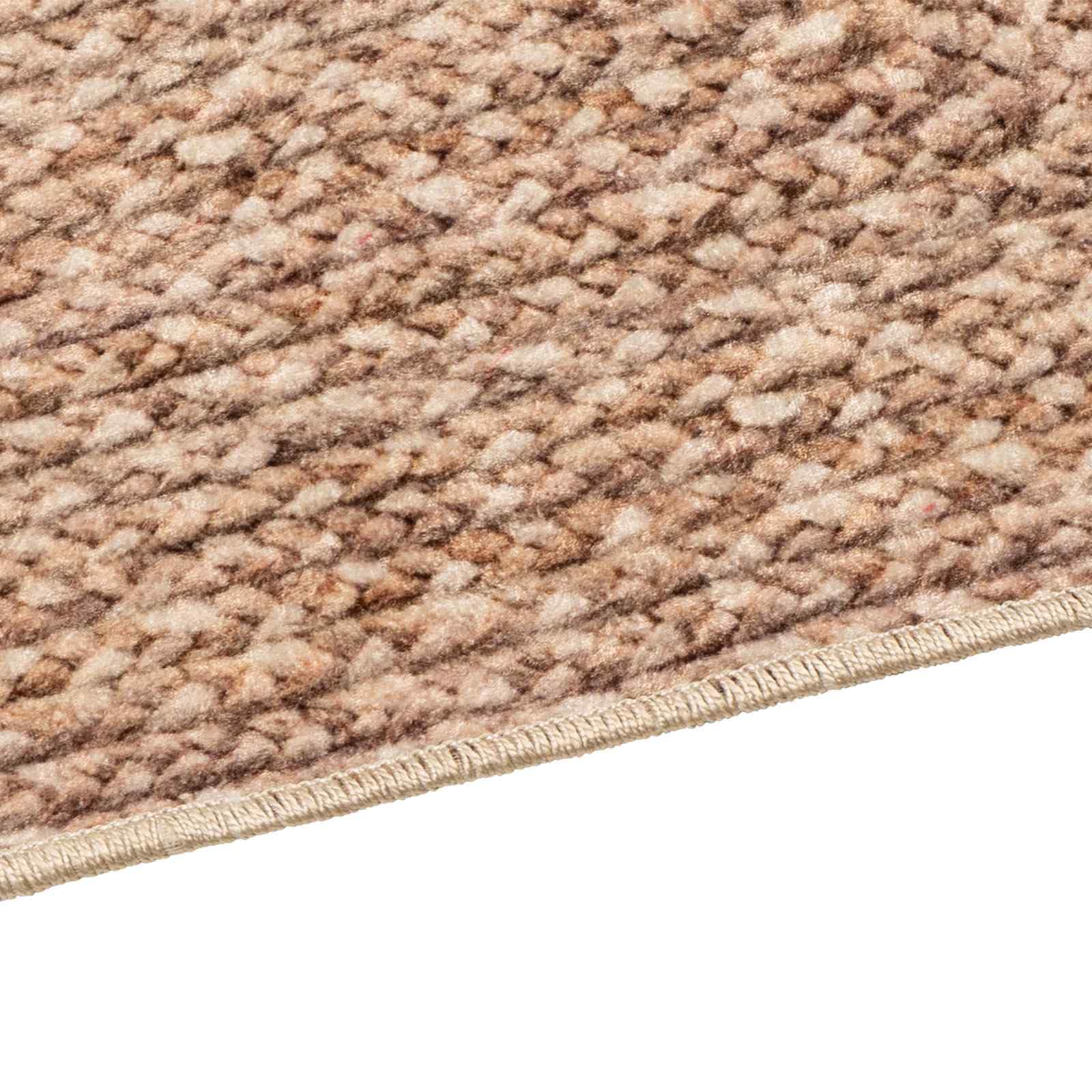 Marsa Tapis de couloir jaune 80 x 100 cm en polyester et PVC lavable antidérapant à poils courts pour couloir, chambre à coucher moderne et protège le sol