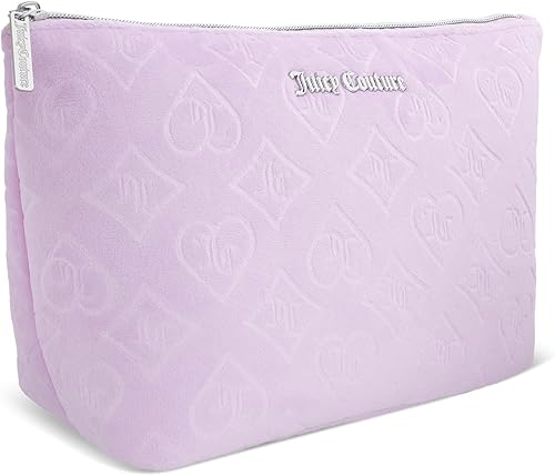 Miniatura 2 de Juicy Couture Bolsa de cosméticos para mujer - Bolsa de viaje para maquillaje y artículos de tocador con cremallera superior, Lavanda