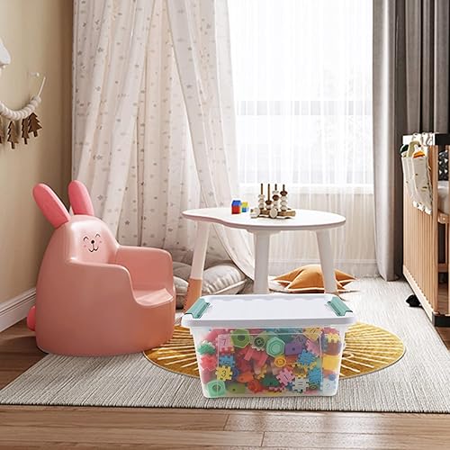 Miniatura 5 de Neadas Contenedores de almacenamiento de plástico de 25 cuartos con tapa caja de plástico transparente 4 paquetes