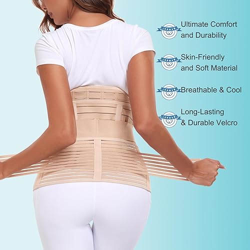Miniatura 3 de Banda posparto 3 en 1 para el vientre posparto, cinturón de recuperación posparto, soporte para después del parto, fajas adelgazantes, moldeador de