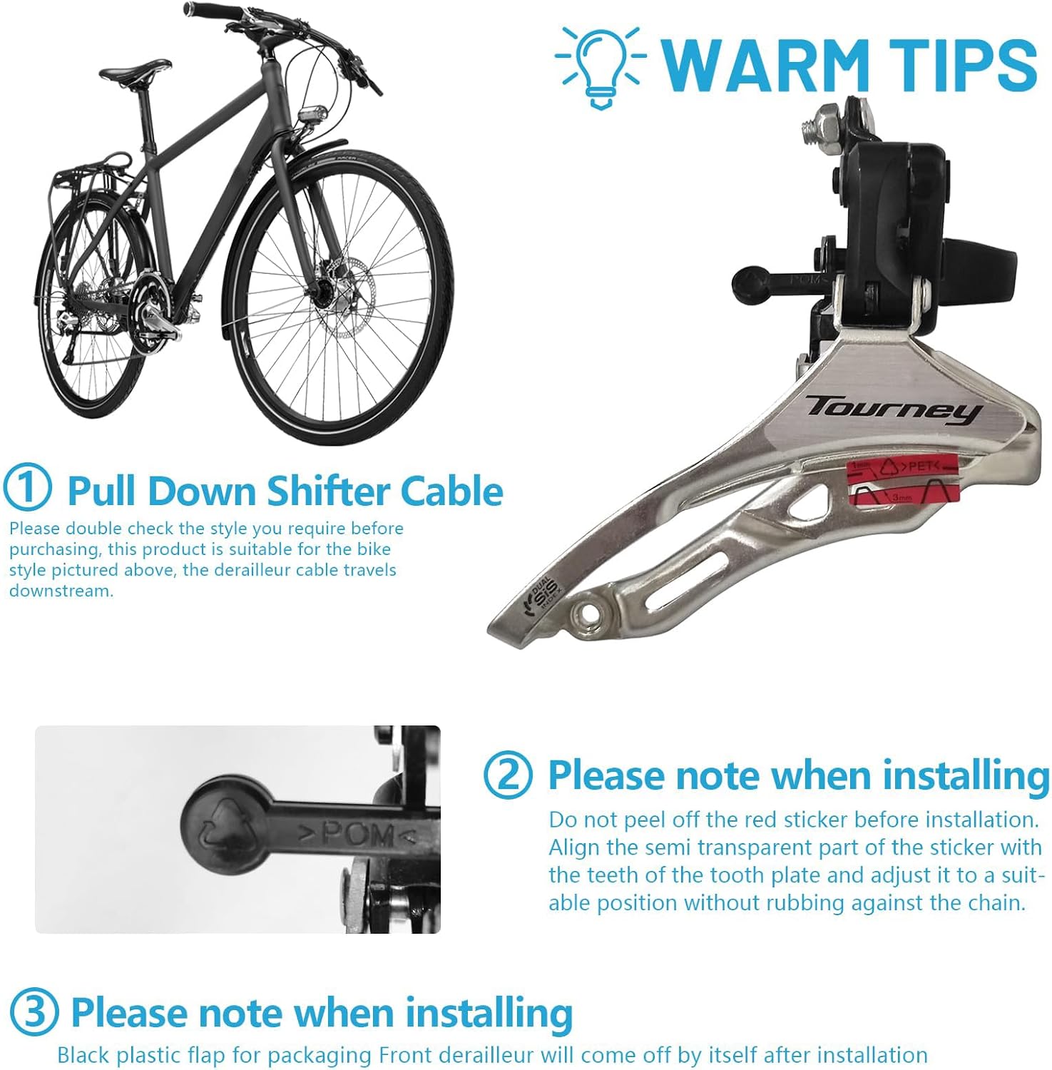 Derailleur Adjustment Up Pull Front Derailleur Shift Cable Replace