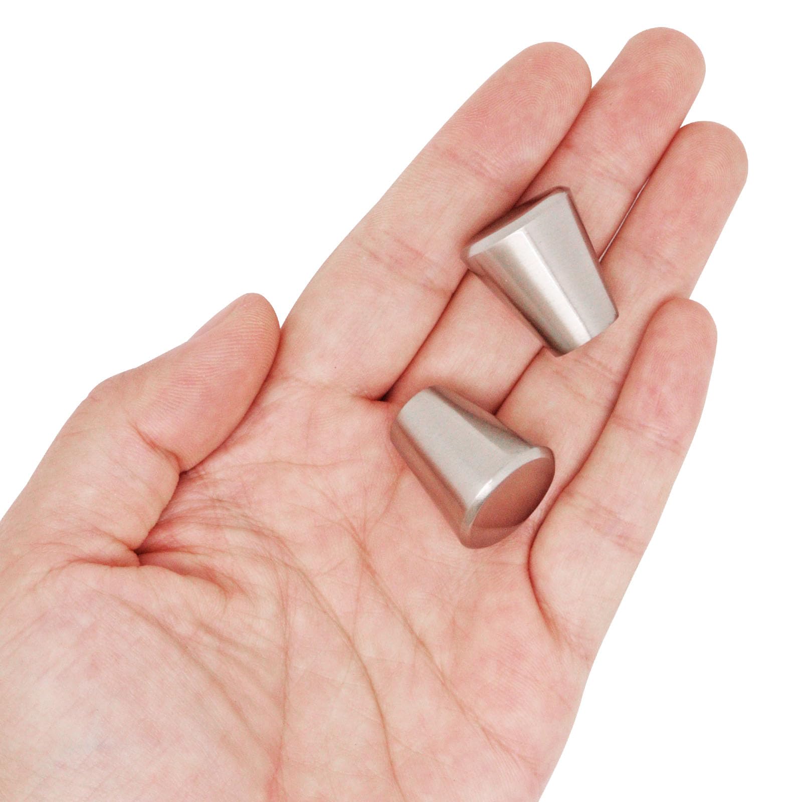 Brushed Nickel Cabinet Knobs 3/4 Inch Drawer Knobs Cone