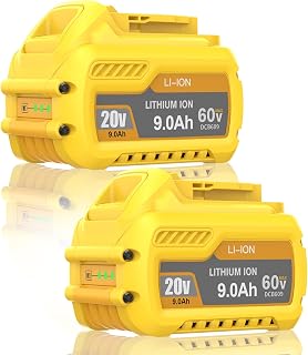 9.0Ah Replacement for Dewalt 20V 60V Flexvolt Battery Compatible with Dewalt 20 60 Volt Max Battery DCB609 DCB606 DCB612 DCB200 DCB201 DCB203 DCB204 DCB206 DCB207 DCB209 Cordless Power Tools, 2Pack