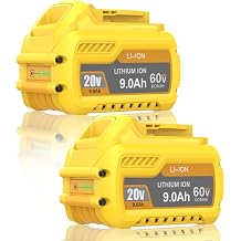 9.0Ah Replacement for Dewalt 20V 60V Flexvolt Battery Compatible with Dewalt 20 60 Volt Max Battery DCB609 DCB606 DCB612 DCB200 DCB201 DCB203 DCB204 DCB206 DCB207 DCB209 Cordless Power Tools, 2Pack
