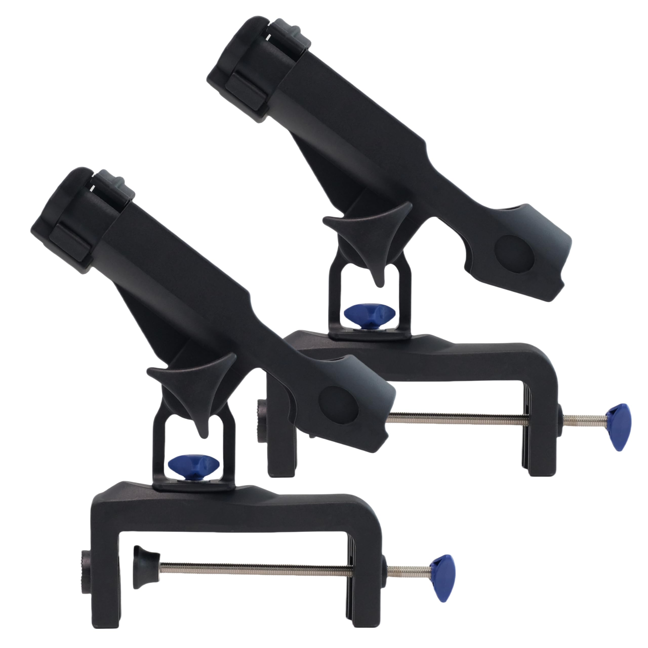 Fishing Boat Rods Holder with Large Clamp Opening 360 Degree Adjustable Fishing Rod Racks Folding Holder