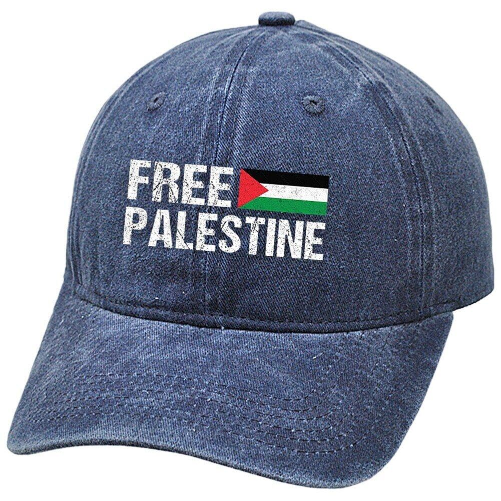 Luxylei Palestine Flag Baseball Cap Vintage Distressed Washed Caps Hat Free Palestine Hat Caps Adjustable Casual Cotton Baseball Cap Headwear