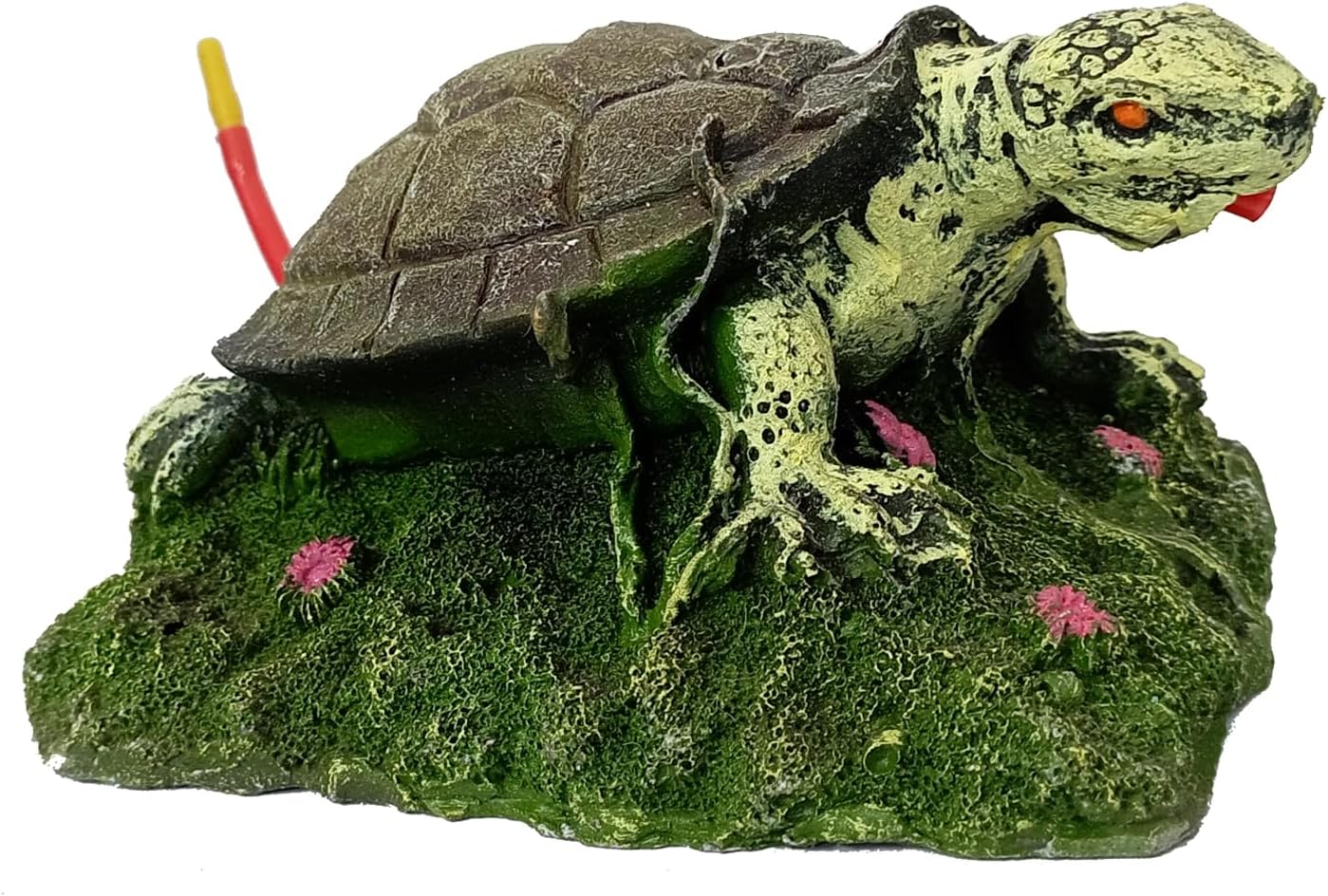 Turtle Ornament with Air Diffuser for Aquarium Fish Tank Decoration Natural Looking Ornament Create Real Landscape River Rock Unplanted Substrate