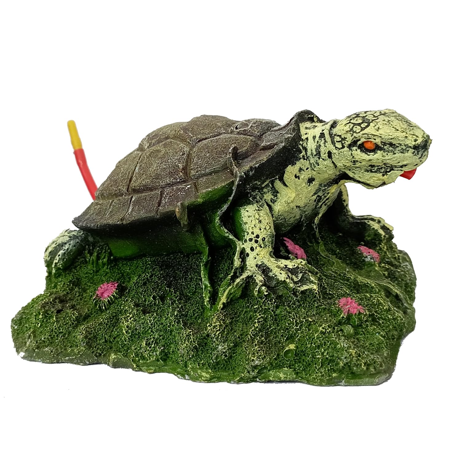 Jainsons Pet Products Turtle Ornament with Air Diffuser for Aquarium Fish Tank Decoration Natural Looking Ornament Create Real Landscape River Rock Unplanted Substrate