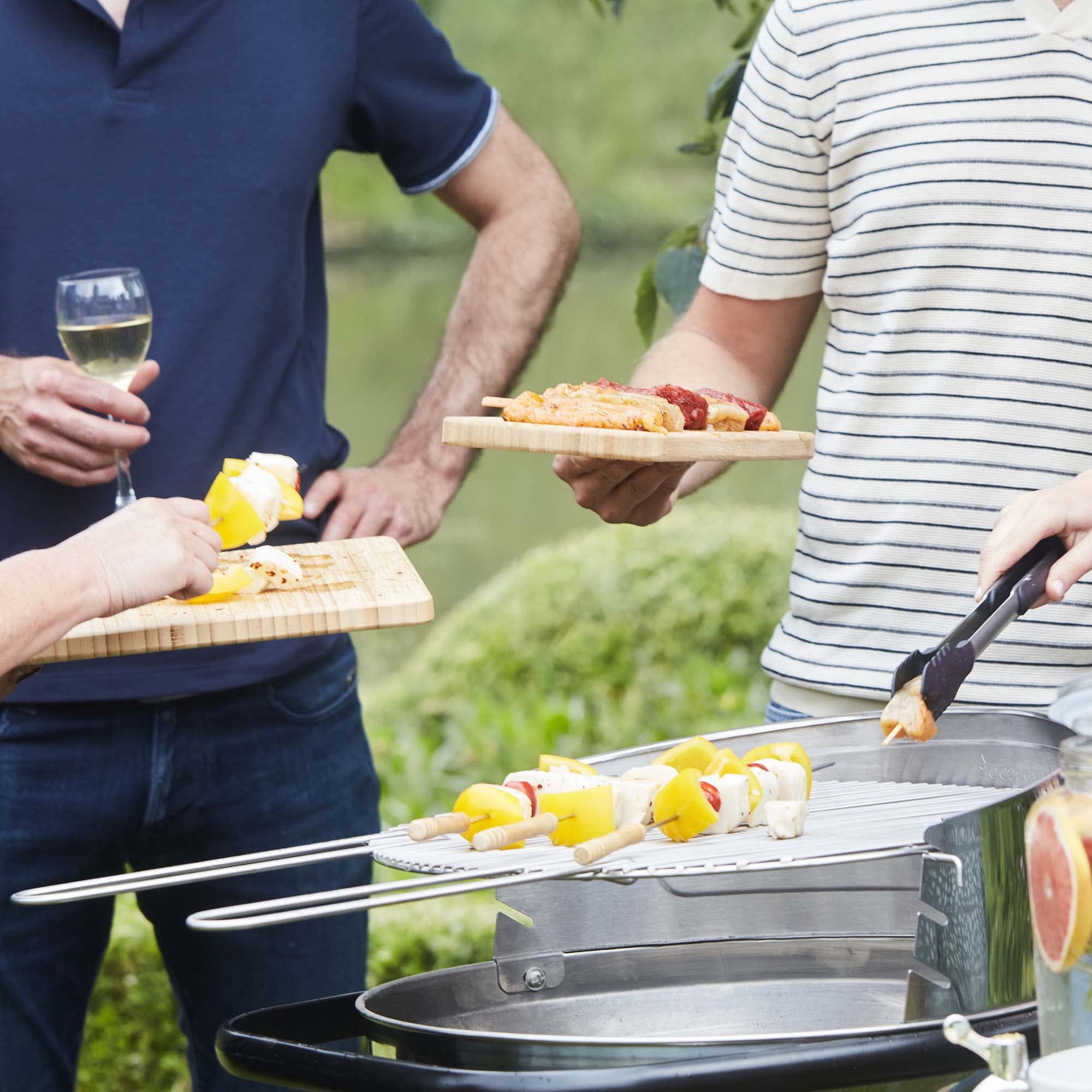 Barbecook Grillrost rund 43cm mit Zwei festen Handgriffen fur Optima/Loewy 45, Edelstahl