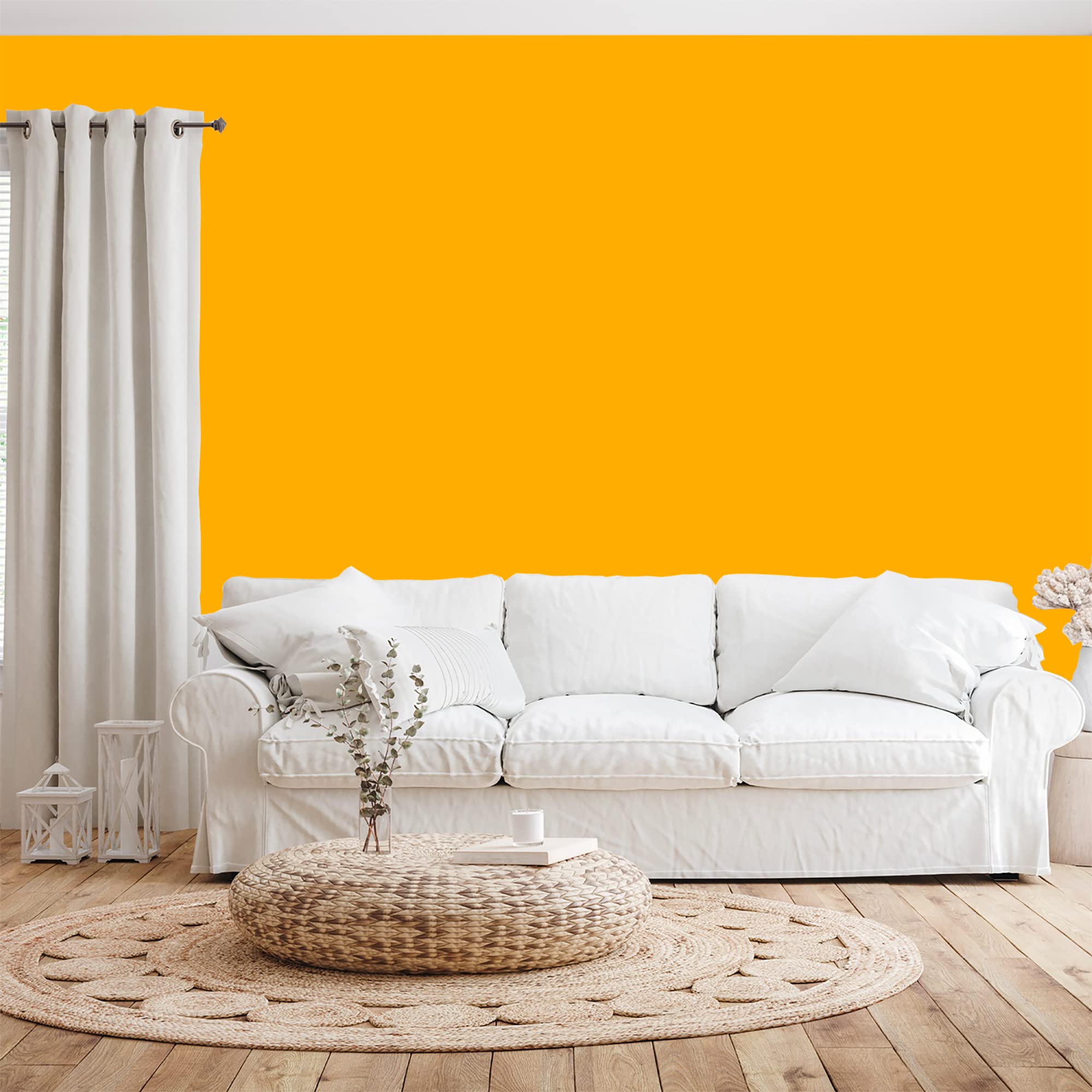 BOX DECO COULEURS Pintura de pared natural ecológica con aspecto satinado interior Natura – 1 l/13 m², amarillo sol