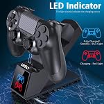 PS4 Station d'accueil du contrôleur, OIVO PS4 Station d'amarrage double chargeur avec lED Indicateur de PlayStation 4 Contrôleur