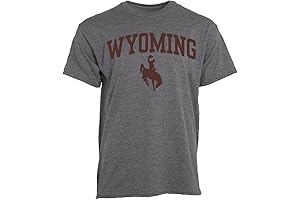 Spirit Logo Adult Unisex Short Sleeve T-Shirt WYOMING - Cowboy State Graphic Tee