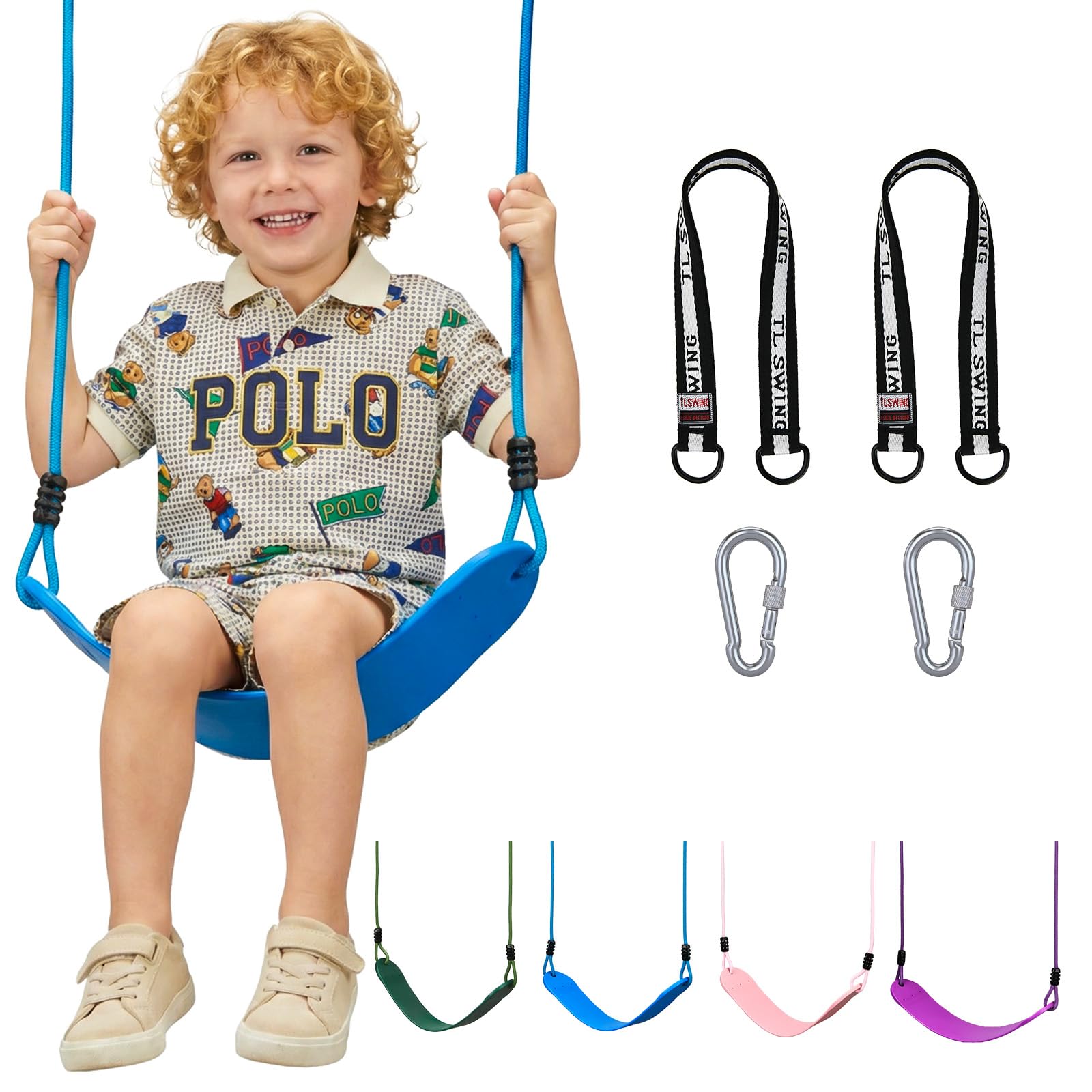 Balancelle pour enfants HeyZoo avec corde réglable 2m et charge 150kg