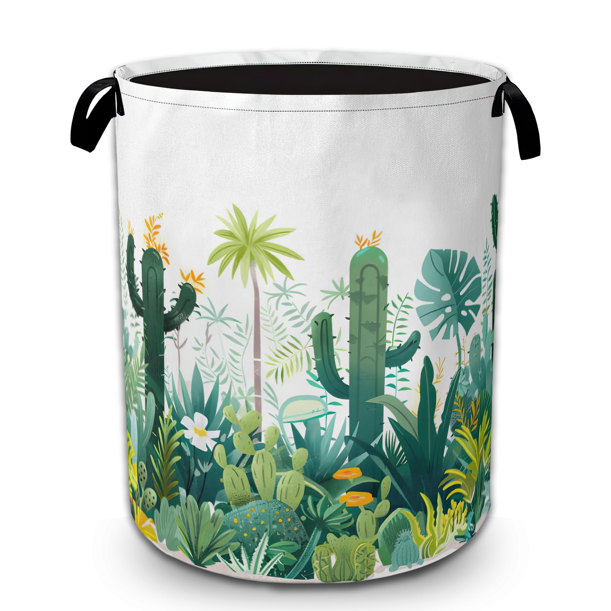 Bilangce Girls Tropical Plants Laundry Hamper Laundry Basket Waterproof Collapsible Storage Bin For Bedroom Bathroom Kids Nursery Toy Clothes Organizer Baskets