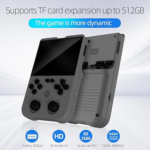 Miniatura 5 de XU10 - Consola de juegos de mano retro, pantalla IPS de 3.5 pulgadas incorporada, tarjeta TF de 64 GB, con batería de 3000 mAh, sistema Linux