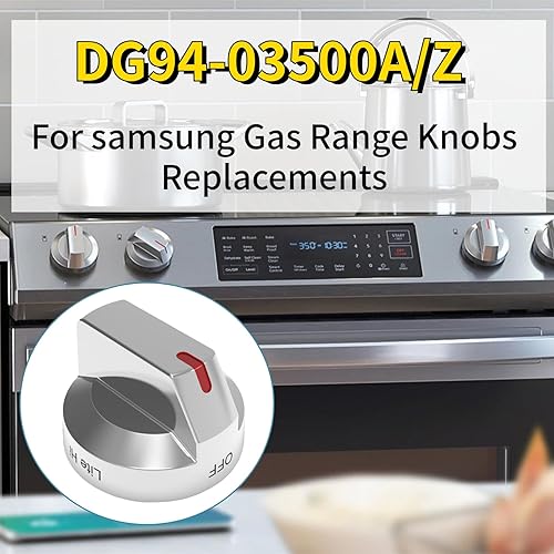 Miniatura 7 de 5 piezas DG94-03500AZ Perillas de estufa de horno de repuesto para perillas de estufa Samsung reemplazar DG94-03500U DG94-03500W para pomos de