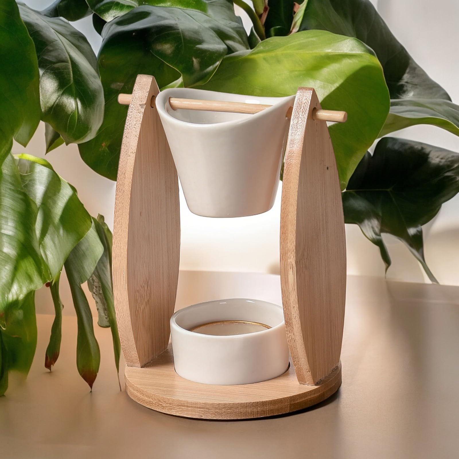 Brule perfumy bambusowe i ceramiczne woal z odpowiednią świecą i trzema topiącymi się w ofercie