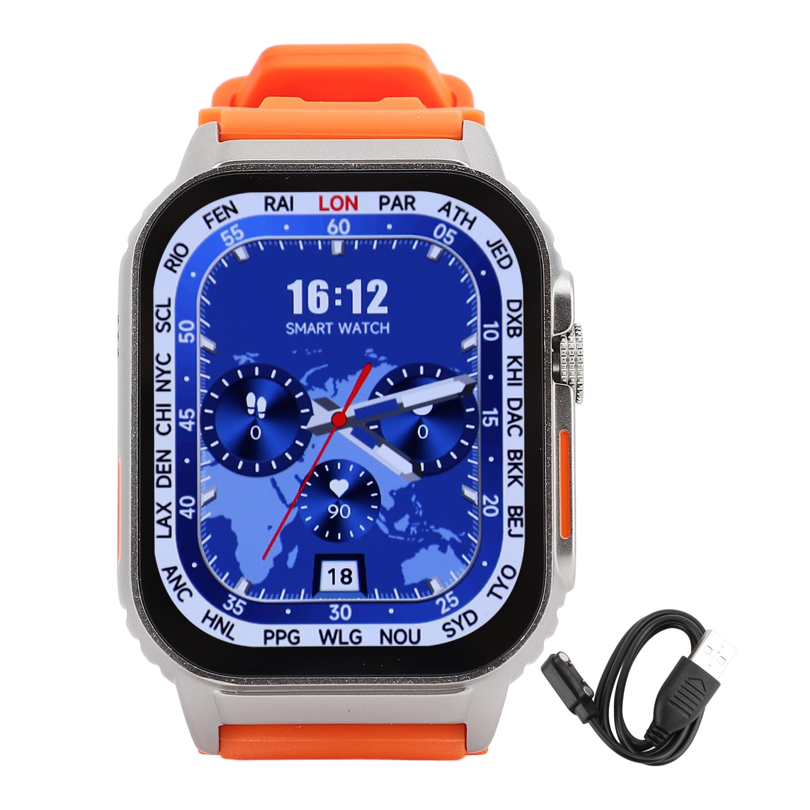 Cocoarm Smart .01 Pollici Touch Screen, Chiamata Bluetooth (ORANGE)