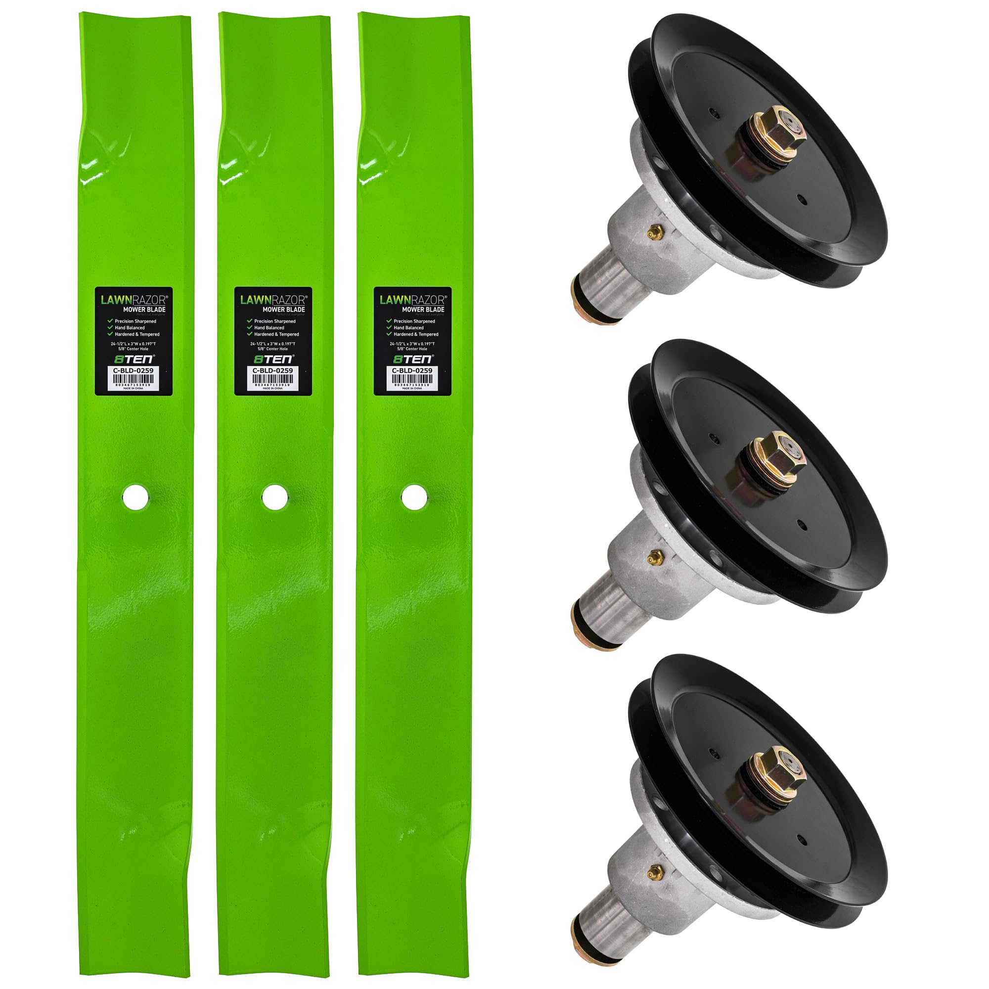 t.s.j.0531様 8TEN Blade Spindle Kit for Exmark Lazer Z XP XS LC AC 72