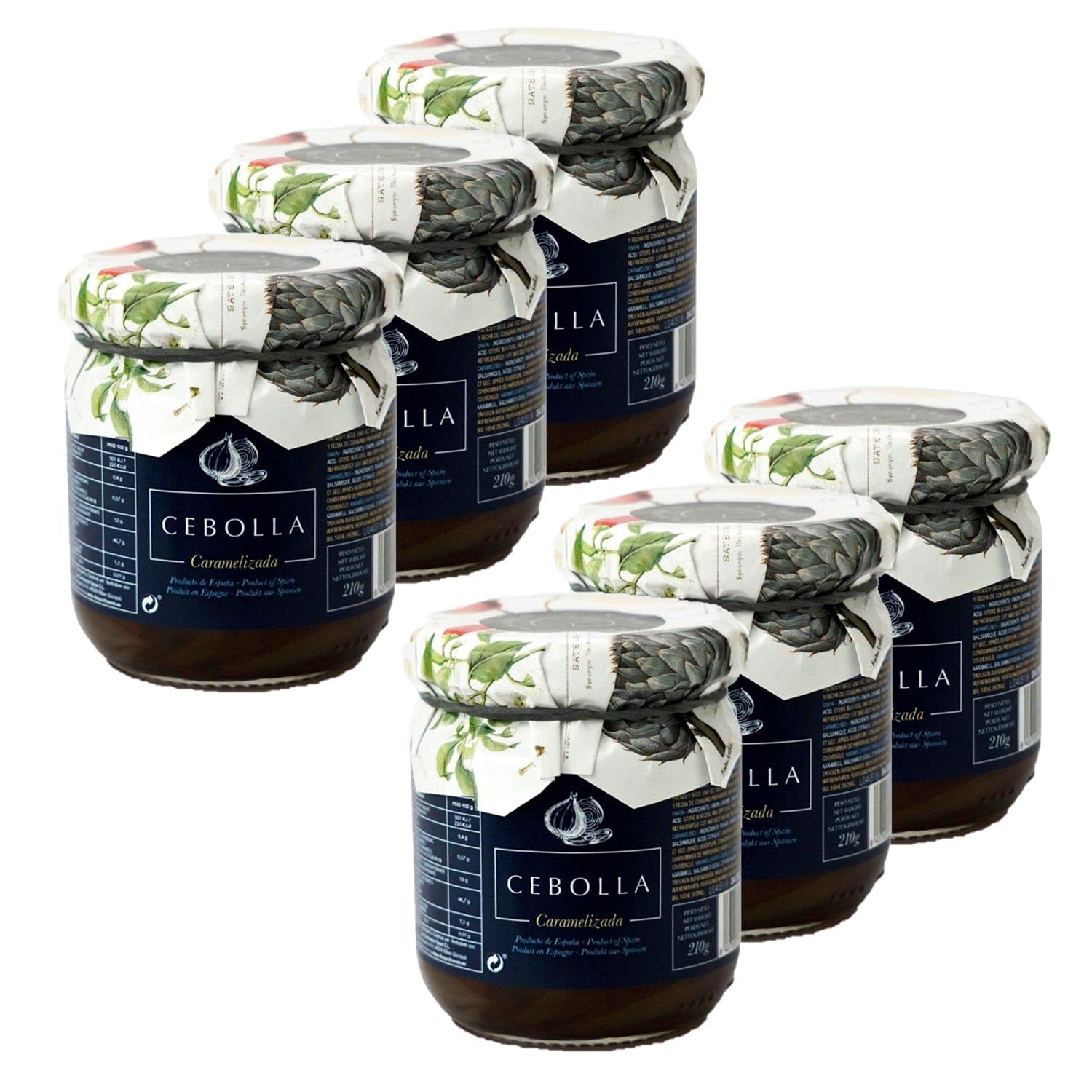 Lot 6x Oignons caramélisés - pot 210g