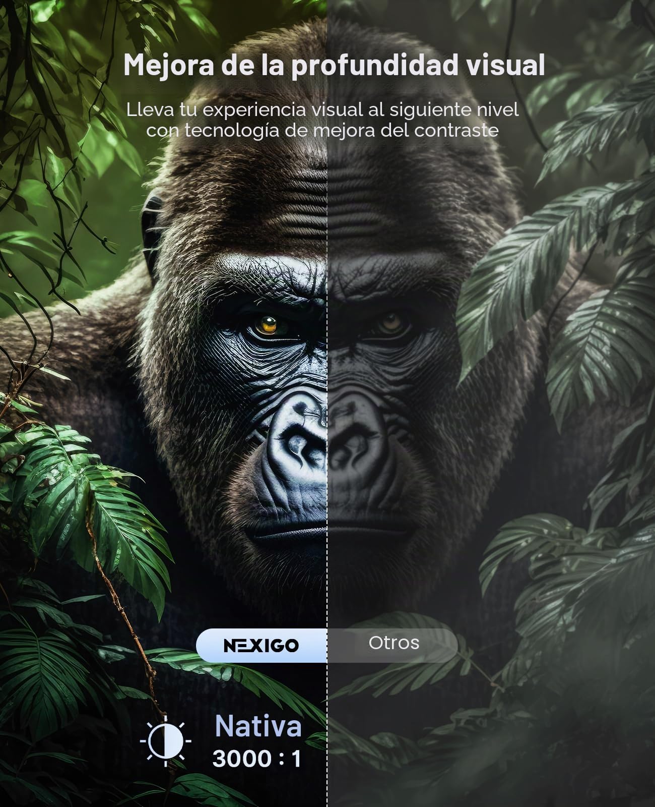 NexiGo Proyector PJ40 Pro con Google TV, resolución nativa 1080p, compatibilidad con 4K, Mejora de Imagen Mediante IA, 800 lúmenes ANSI, proyector Inteligente con corrección automática de Keystone