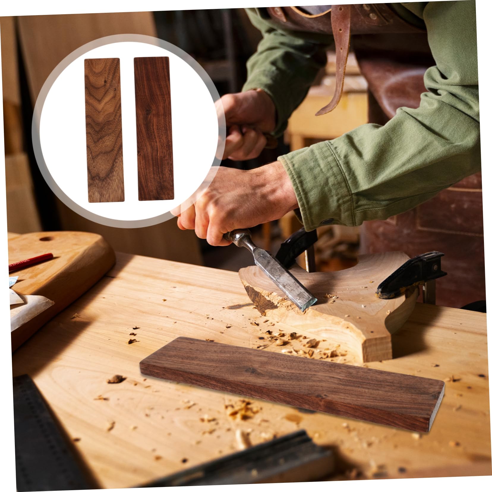NUOBESTY 5 Sätze Unbearbeitete Holzblöcke Für Diy Holzschnitzerei Für Kreative Projekte Basteln Und Modellbau 2 Stücke * 5