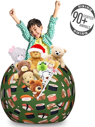 Miniatura 294 de Ambesonne Bolsa de juguetes de almacenamiento para perros, patrón con cachorros de raza pura, Bichon Pug Spitz Dachshund Poodle Shih Tzu, Rosa y