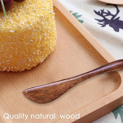 Miniatura 3 de findTop - Paquete de 6 cuchillos de mantequilla de madera, cuchillos de condimentos de 6 pulgadas, utensilios de cocina súper prácticos, esparcidor