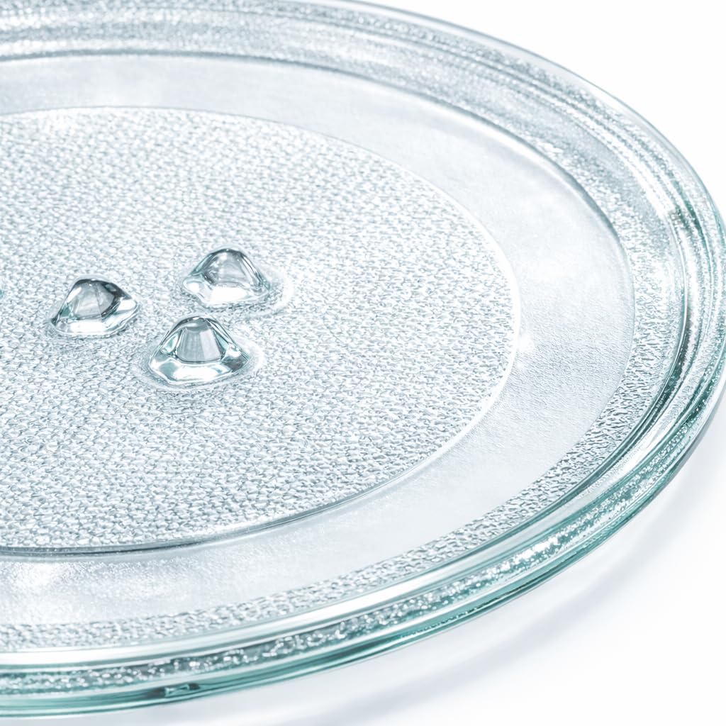 KIJUK Mikrowellenteller Glas 24,5 cm – Universal Ersatzdrehteller für Mikrowelle, Hochtemperaturbeständiger Ersatzteller, Mikrowellen Teller Glas - 5