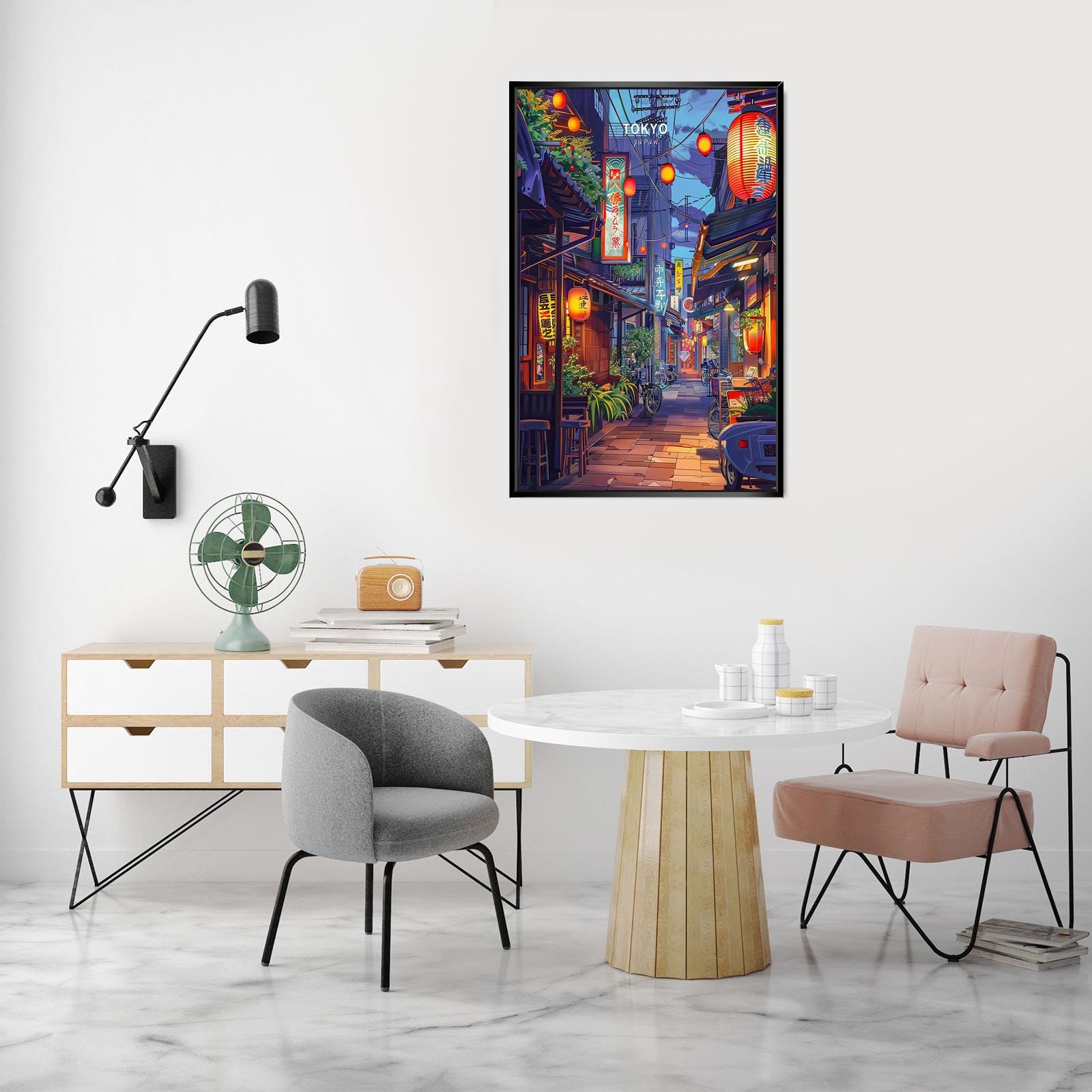 Amazon.com: Japan Night Streets Wall Art Trendy Tokyo Travel
