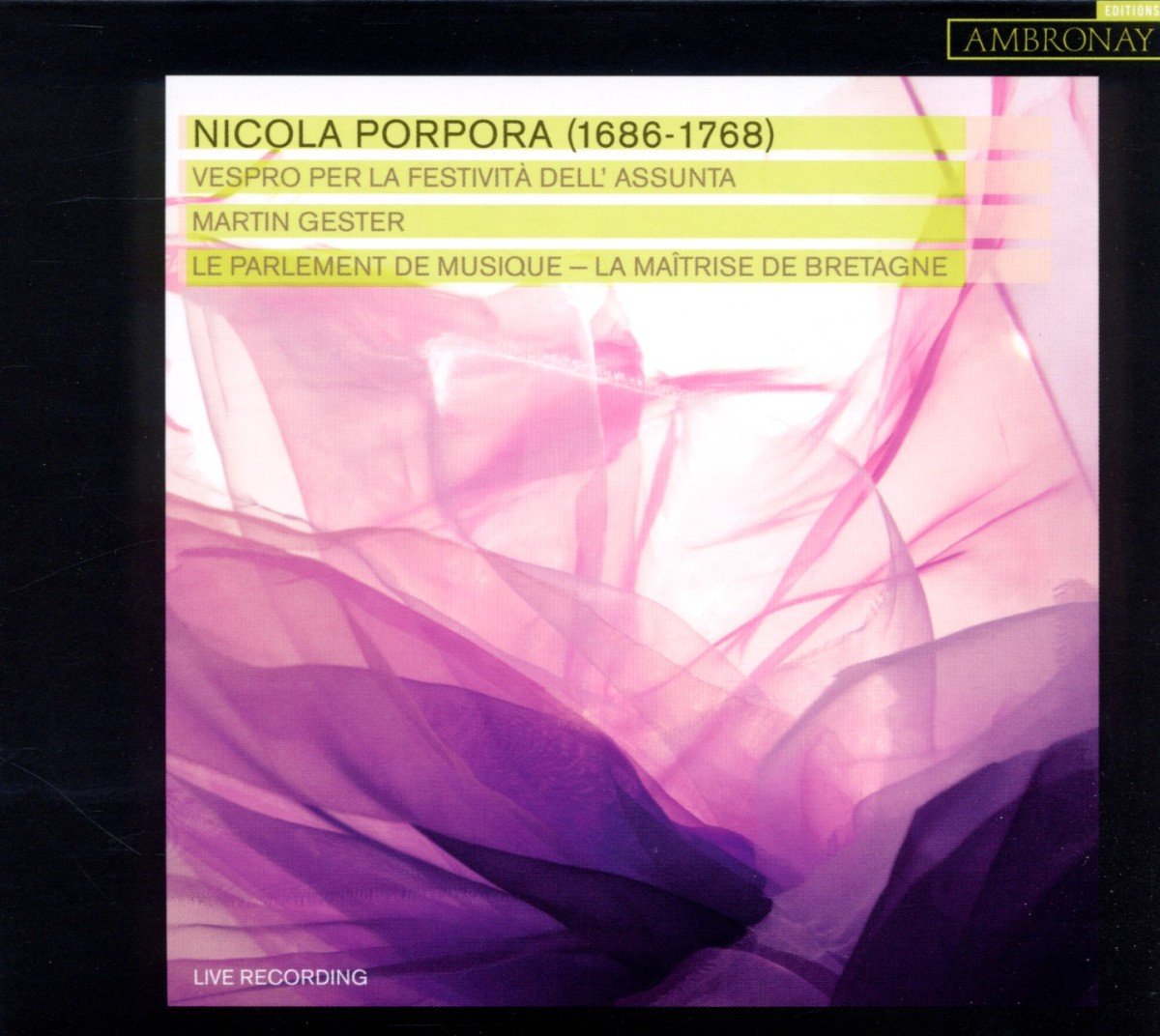 Nicola Porpora: Vespro Per la Festività Dell'Assunta CD 2012